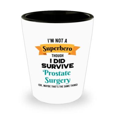 Imagem de Copo de shot para sobrevivente de próstata cirurgia - Presentes para sobreviventes de próstata - Copo de cerâmica engraçado