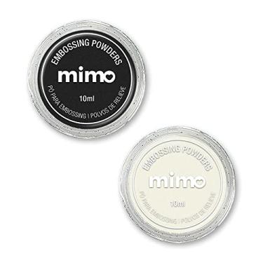 Imagem de Mimo – Pó de Embossing Comum Preto e Branco para Scrapbooking, Cartões, Convites e Artesanato – 2 Unids