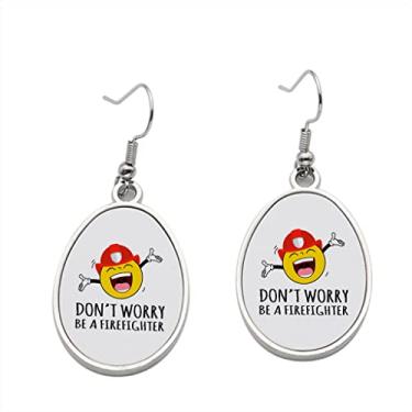 Imagem de Brinco de bombeiro Don't Worry - Brincos pendentes para meninas - Presente de festa de aniversário dos namorados