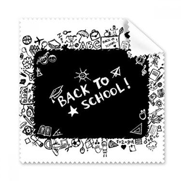 Imagem de Pano de limpeza para tela de telefone com desenho de grafite estilo escolar 5 peças