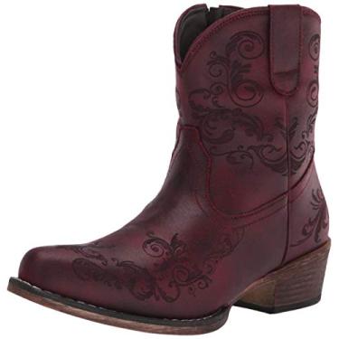 Imagem de ROPER Botas femininas de cano curto, Vermelho, 7