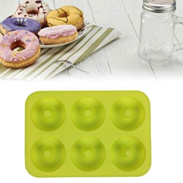 Imagem de ciciglow Livre de BPA, ecológico, uso e durável 6 cavidades Donut 26 x 18 x 3 cm 26 x 18 x 18 cm ideal para o uso de todo (verde)