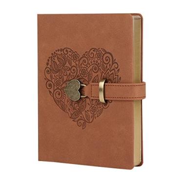 Imagem de Caderno diário 2022 de capa dura Week to View Diary Secret Journal Personal Journal Caderno 288 páginas com presente de artigos Love Locks de papelaria, 135 x 180 mm
