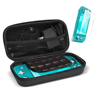 Imagem de ProCase Estojo de transporte para Switch Lite com protetor de tela, estojo de transporte portátil de viagem 2 em 1, kit de acessórios para Switch Lite 2019 com 10 cartuchos de jogos - Preto