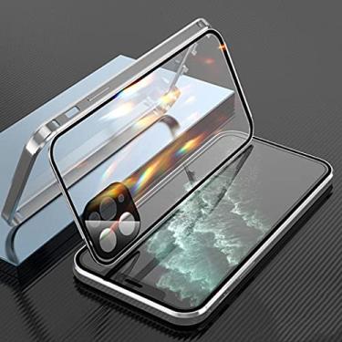 Imagem de Capa de telefone de vidro transparente delicada e bonita para iphone 13 11 12 pro max 7 8 plus x xs xr se 2020 resistente a choques capa tudo incluído, prata, para iphone 12 pro max