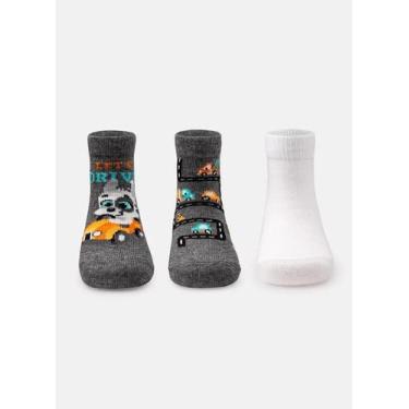 Imagem de Kit Meia Bebê Menina E Menino 3 Pares Algodão Puket