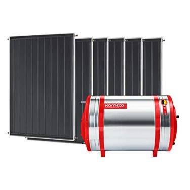 Imagem de Aquecedor Solar 1000 L Inox 316 baixa pressão desnível c/anôdo + 6 Coletores de 1,5m² AB Komeco