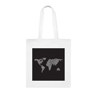 Imagem de Sacola de vetor de mapa, presente de vetor de mapa, bolsa de ombro de vetor de mapas, sacolas reutilizáveis de vetor de mapas, ideia de presente de mentiras, presente para ela, presente