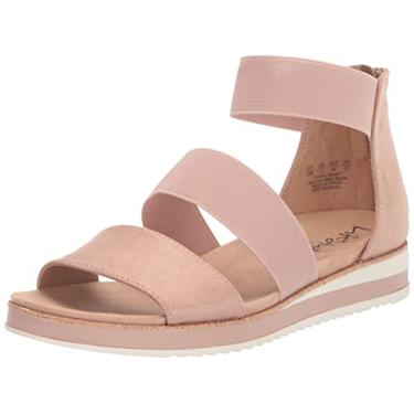 Imagem de LifeStride Sandália esportiva feminina Zee, Microfibra True Blush, 6 Wide
