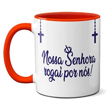 Imagem de Caneca Rosário Nossa Senhora Aparecida Rogai Por Nós Terço (Vermelha)