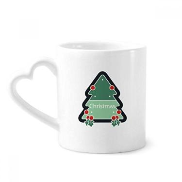 Imagem de Ícone de desenho animado de Natal Caneca de árvore de Natal Café Cerâmica Copos Copo de Coração de Vidro