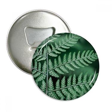 Imagem de Foto de planta de folha abridor de garrafas com ímã de geladeira com fotografia de natureza emblema multifuncional