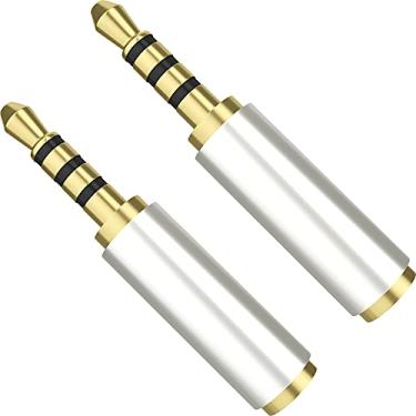 Imagem de Adaptador de áudio de fone de ouvido banhado a ouro 3,5 mm macho para fêmea de 2,5 mm, plugue estéreo ou mono para Apple iPhone 3GS 4G 4S 5 Samsung Galaxy S3 S4 Galaxy Note 2 iPad 2 3 4 iPad Mini (pacote com 2)