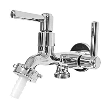 Imagem de Torneira Lavanderia Tanque Máquina de Lavar 2 Saídas ABS 1/4