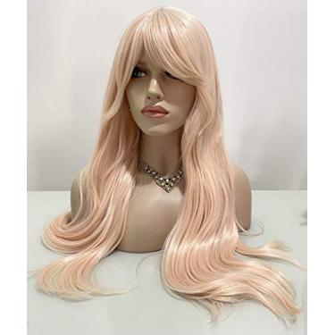 Imagem de Peruca Rosa Franja Couro Cabeludo Silk Top E-Girl Otome Pink