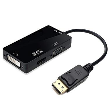 Imagem de Adaptador DisplayPort para HDMI 4K VGA DVI 3840x2160 30Hz