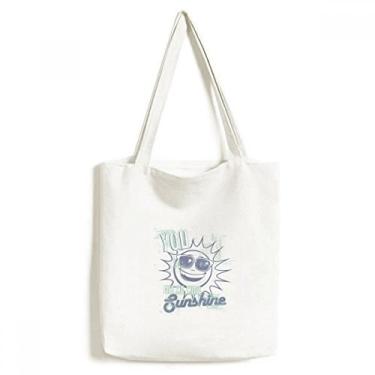 Imagem de Blue Sun Sunshine Glass Weather Tote Canvas Bag Bolsa de compras casual bolsa de mão