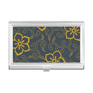 Imagem de Carteira de bolso estilo chinês japonês com folhas asiáticas e flores, porta-cartões