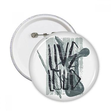 Imagem de Cinza, Jazz, Instrumentos Musicais, Padrão, Pinos Redondos, Botões, Decoração de Roupas, Presente de 5 Peças