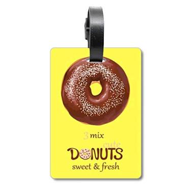 Imagem de Chocolate Rosquinha Sobremesa Doce Bolsa para Bagagem Etiqueta Cartão de Bagagem Scutcheon Etiqueta