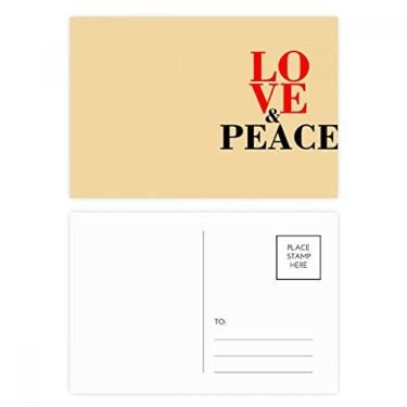 Imagem de Conjunto de cartões postais de aniversário sem guerra Mundo Amor e Paz Cartão de agradecimento