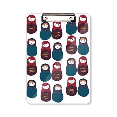 Imagem de Placa de apoio Rússia para meninos e meninas boneca Matryoshka pasta pasta bloco de notas A4