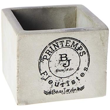 Imagem de Vaso De Cimento Quadrado - Pequeno Decorglass Carimbo