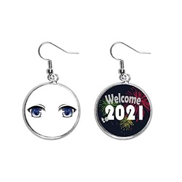 Imagem de Brinco com pingente de olho de animação decent Stare 2021 Blessing