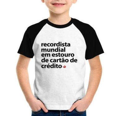 Imagem de Camiseta Raglan Infantil Recordista Mundial Em Estouro De Cartão - Foc