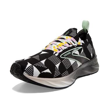 Imagem de Brooks Tênis de corrida masculino Levitate Stealthfit 6 Neutral, Preto/Branco/Verde Sutil, 41