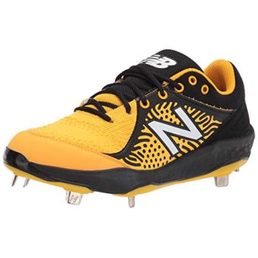 Imagem de New Balance Men's Fresh Foam 3000 V5 Metal Baseball Shoe, Black/Yellow, 16
