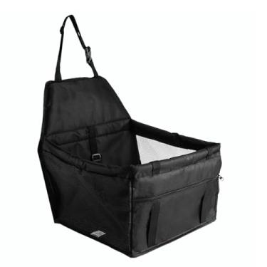 Imagem de Cadeirinha Assento Segurança Pet Carro Cachorro Cães e Gatos Transporte Fivelas de Pressão Resistente Impermeável Dobravel Segura Viagem Tranquila