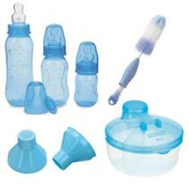 Imagem de Kit Mamadeira Kuka Aquarela 7 Peças Azul Alimentação/limpeza