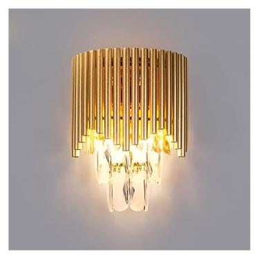 Imagem de Kit Arandela De Cristal K9 Dourado Diâmetro 24Cm + Vela