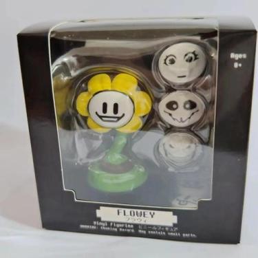 Imagem de Undertale Sans Flowey PVC Figuras de ação brinquedos - Bandai, com cai