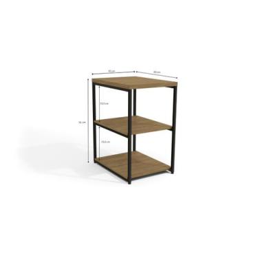 Imagem de Kappesberg LI004 estante marrom e preto 76x45cm