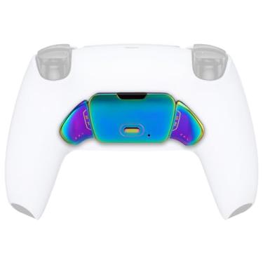 Imagem de eXtremeRate Botões De Metal Metálicos Rainbow Aura Azul E Roxo (Rmb) Versão K1 K2 Remapeamento Carcaça Placa Pcb Para Controle Ps5 Rise Kit, Sem Outros Acessórios
