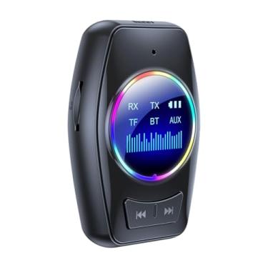 Imagem de FVDPWYE Receptor Transmissor de Áudio 5.4 Mini Redução de Ruído Display Digital AUX TF para Chamadas Mãos Livres Música Áudio de Carro Fones de Ouvido para
