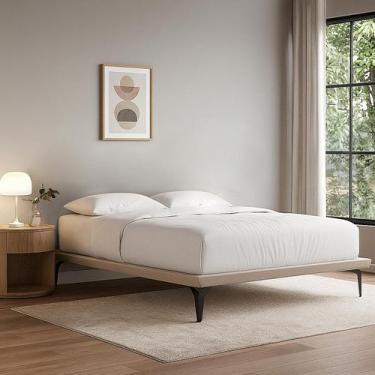 Imagem de Estrutura para Cama Japonesa Toquio Queen Linho Bege - CONCEPT ESTOFAD