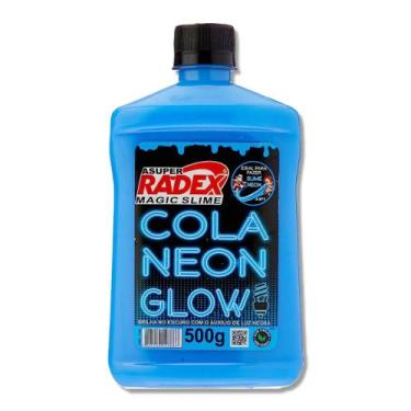 Imagem de Cola para slime cores Neon Glow Radex com 500g, brilha na luz negra, A