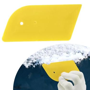Imagem de VekAuto 1 peça de rodo de carro para filme amarelo 12 cm l ferramenta raspadora multifuncional para lavar, limpar papel de parede de vidro