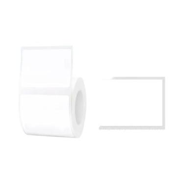 Imagem de Rolo De Papel Adesivo Transparente Branco Para Impressora De Etiquetas