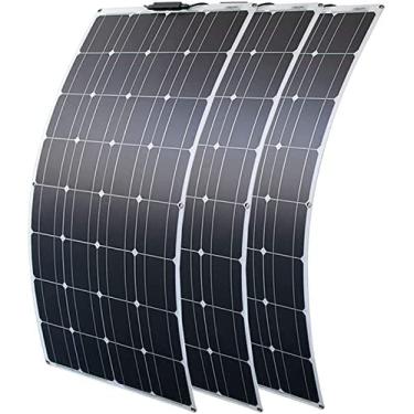 Imagem de Kit De Painel Solar 200 W 300 W 400 W 600 W 800 W, Com Controlador De Carga De 40 A Painel Solar Monocristalino Flexível De 18 V Para Carregamento De Bateria De 12-24 V Bateria De Carro Camper RV