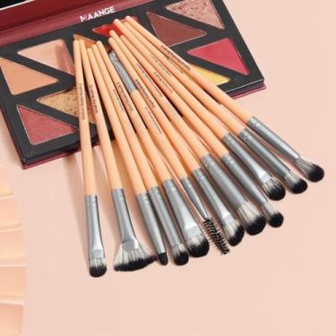 Imagem de Conjunto de 15 pincéis de sombra, conjunto de pincéis de maquiagem profissional, kit essencial para aplicação de mistura de corretivo de sombra, da Ultra Soft Density Hair (ouro rosa)