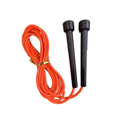 Imagem de oshhni Corda de pular portátil com alças antiderrapantes, ajustável e silenciosa, ideal para treinos em casa, academia e atividades físicas, Laranja