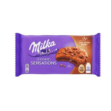 Imagem de Biscoito Milka Cookies Sensations Sortido 156g – Macio com Chocolate ao Leite