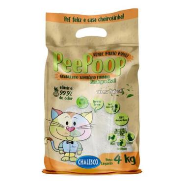 Imagem de Areia Higiênica Granulado Sanitário Mandioca Peepoop Grãos Finos Gatos
