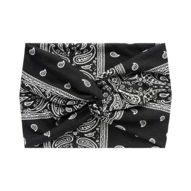 Imagem de Faixa De Cabelo Turbante Larga Boho Feminina Extra Grande Para Yoga E 