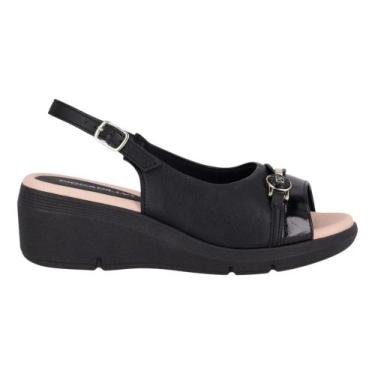 Imagem de Sandália Piccadilly Anabela Slingback Esporão Anatômico Super Confortá