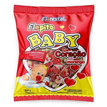Imagem de Pirulito Baby Coracao Morango 200g Florestal